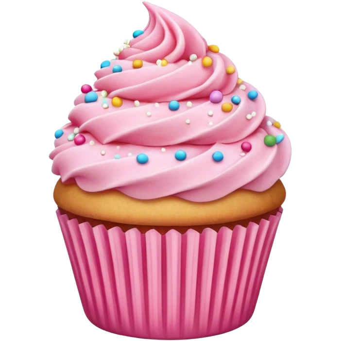 Cupcake with pink icing emoji