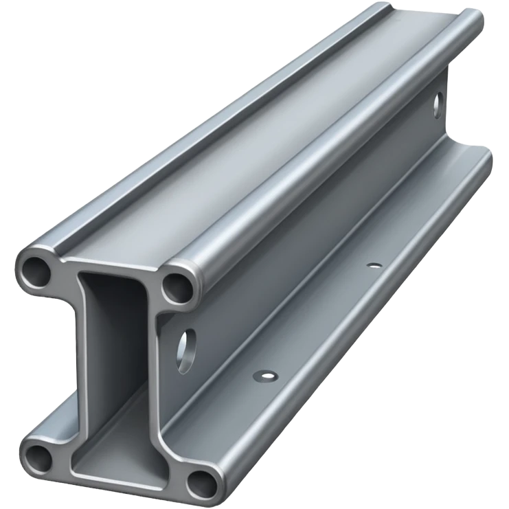Clean metal beam, smooth steel surface, no rust, no scratches, industrial support beam, realistic, neutral color, high-quality render emoji