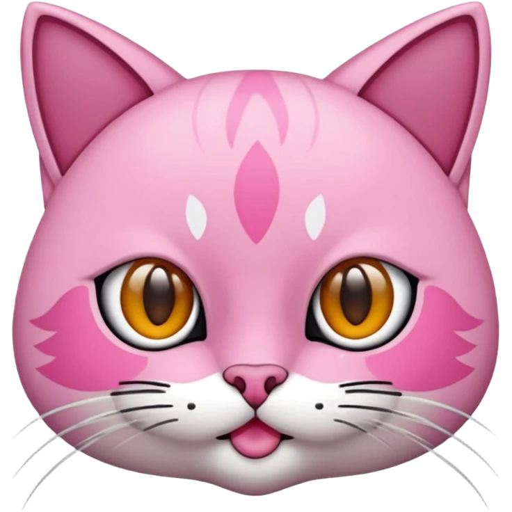 Pembe bir kedi kuyruğu İnce emoji
