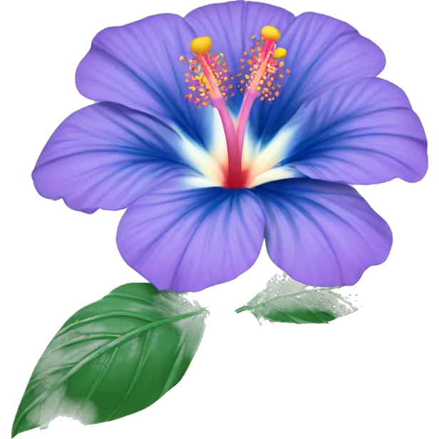 Hibiskus flower in blue emoji
