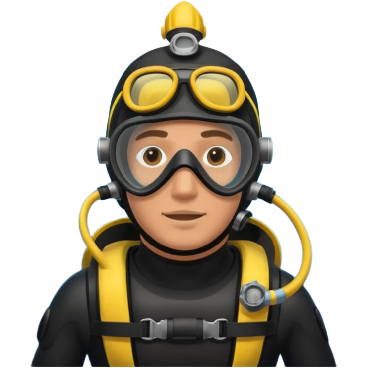 diver man swimming full body with full scuba gear
 emoji