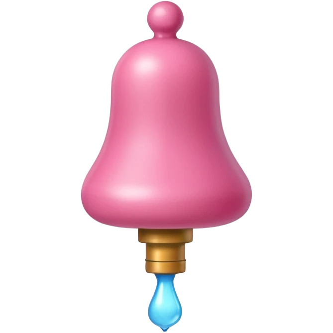 thick veiny skin-toned rod with bulbous bell-shaped pink top emoji