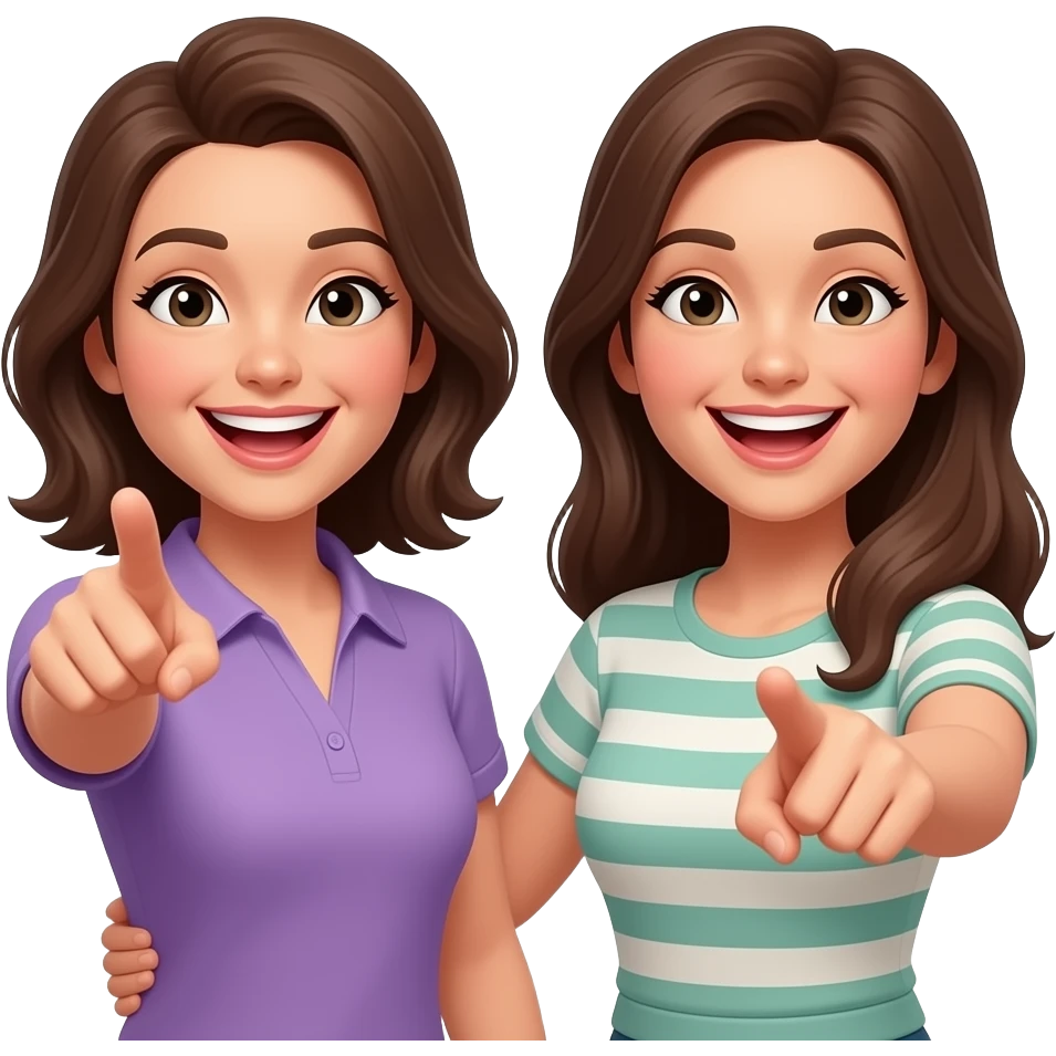 women pointing and laughing emoji