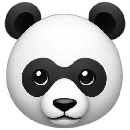 Minimalist panda emoji