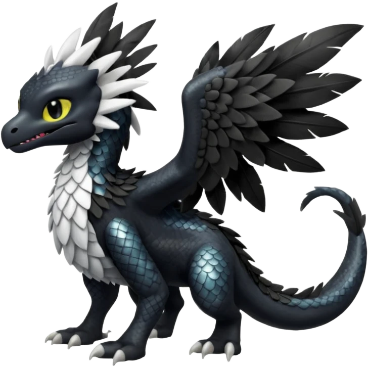 Shiny Toothless-Trico-Silvally-Fakémon-hybrid-creature (full body)  emoji