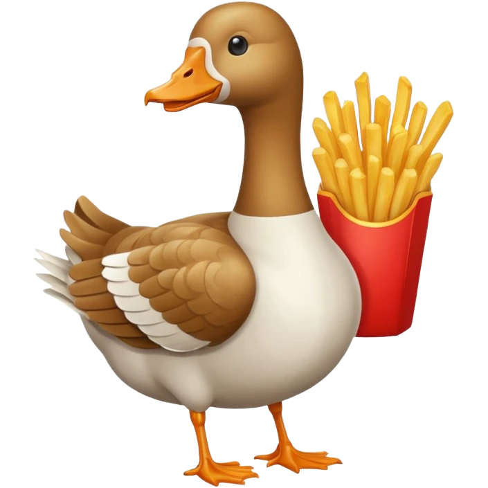 GOOSE HOLDING FRENCH FRIES emoji
