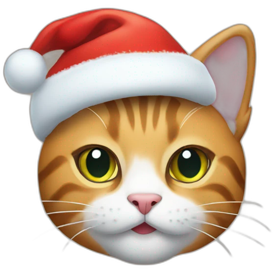 cat with christmas hat emoji