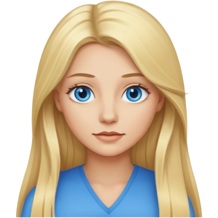 blonde long hair emoji
