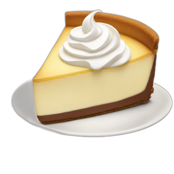 Cheesecake with whipped cream  emoji