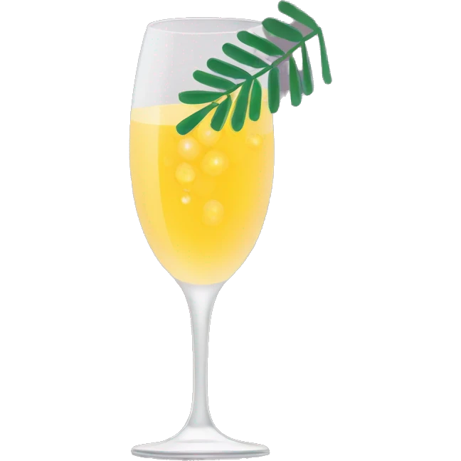 mimosa in a champagne glass emoji