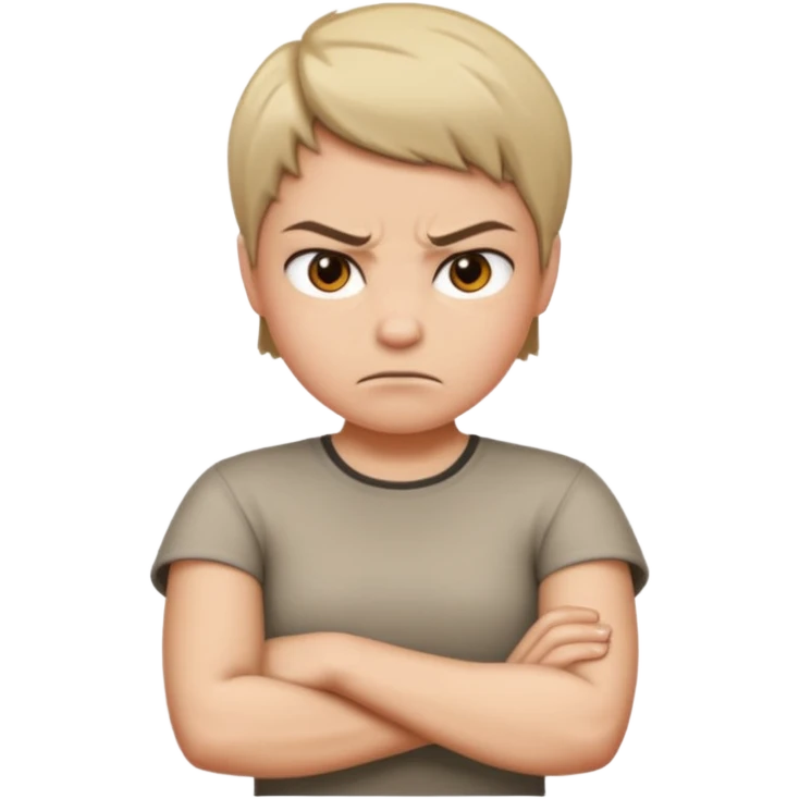 Arms crossed mad emoji