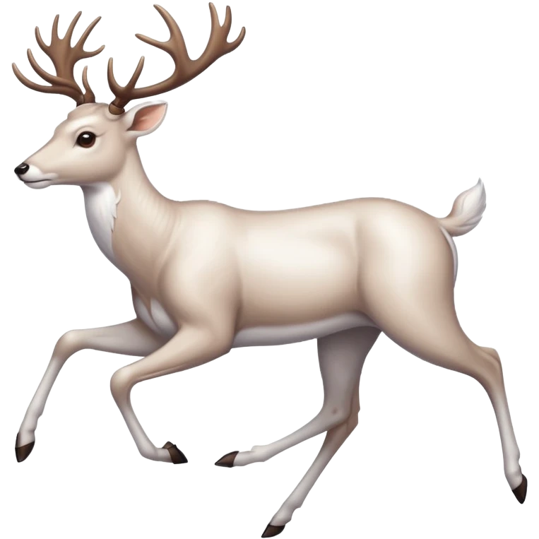 running white dear emoji