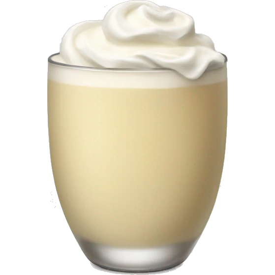 eggnog with whipped cream emoji