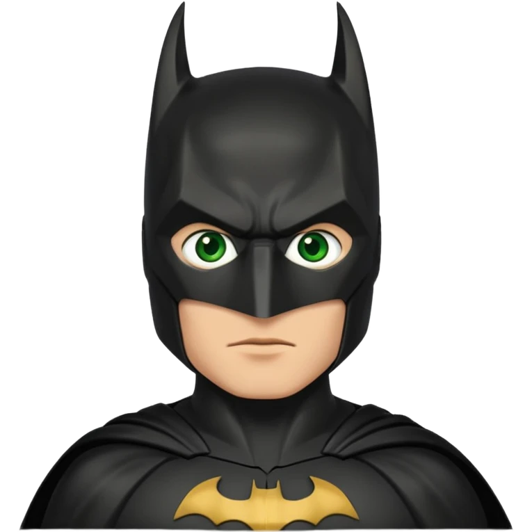 Batman con traje del caballero oscuro pero con ojos verdes  emoji