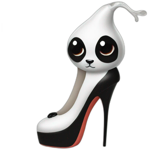 Squid panda in one face high heels emoji