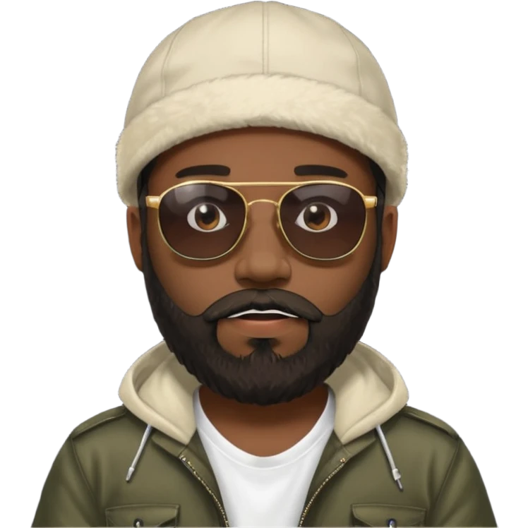 drake meme style rapper with beard sunglasses emoji