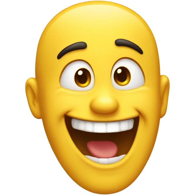Laughing emoji, still with the classic yellow emoji