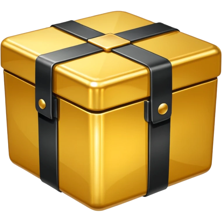 Clean Gold box frontview emoji