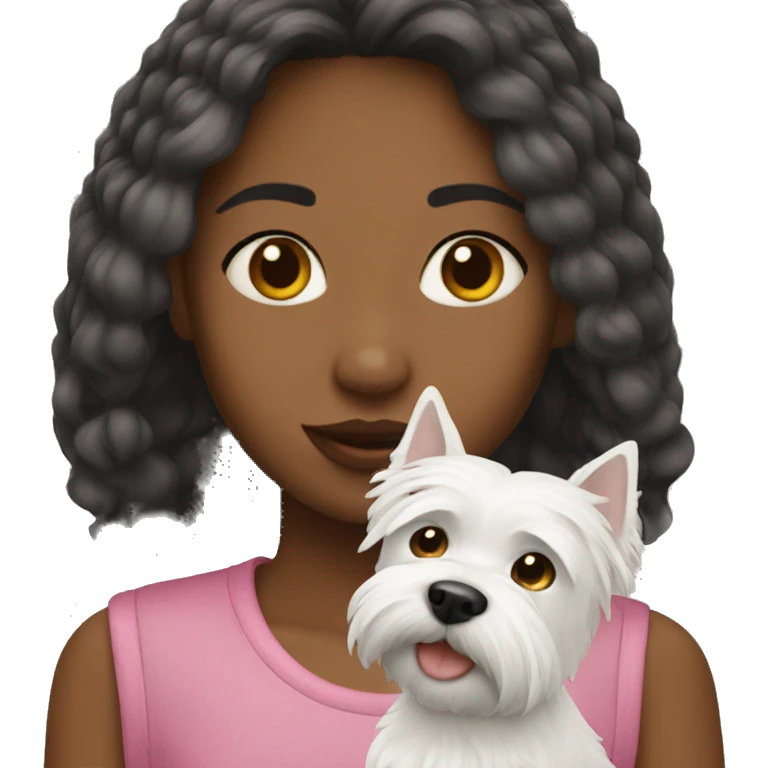 Girl with westie emoji