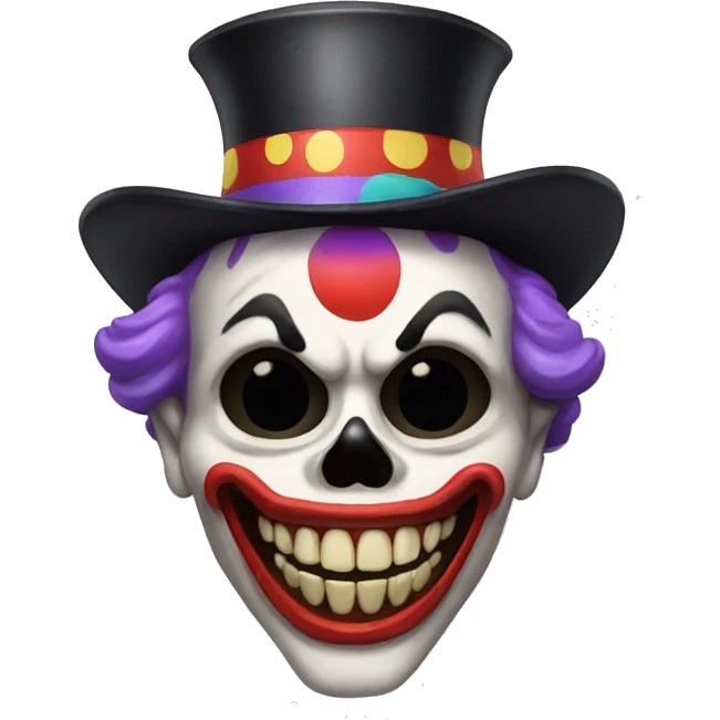 skull of a clown emoji