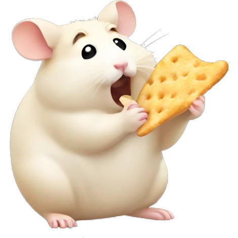 Hamster eating crisps emoji