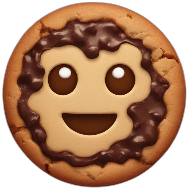 single chocolate cookie emoji