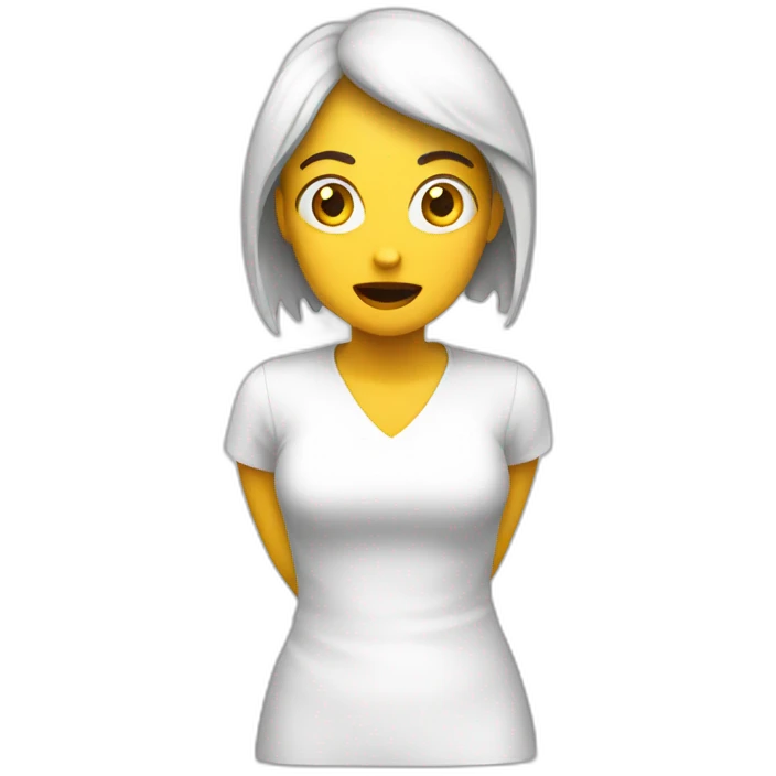 panic woman white emoji