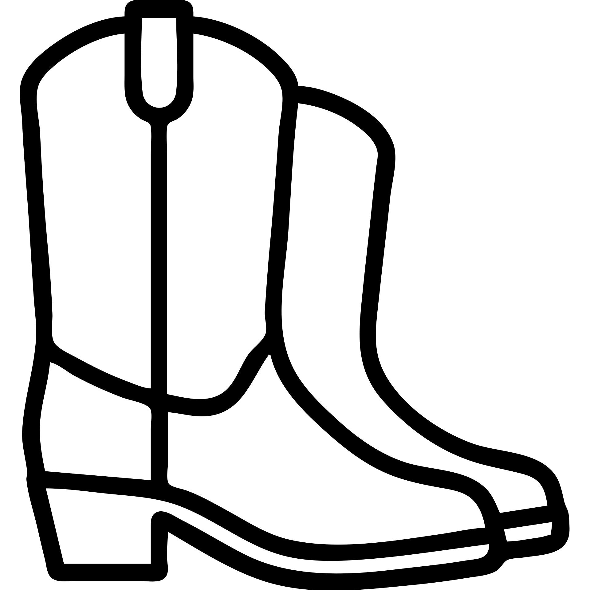 minimalist icon of cowboy boots, simple black and white lines, side profile emoji