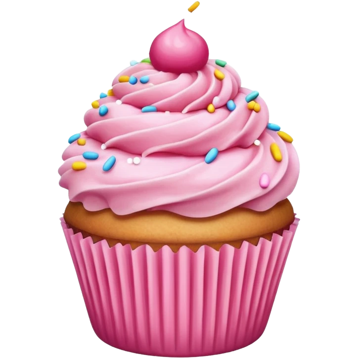Cupcake with pink icing emoji