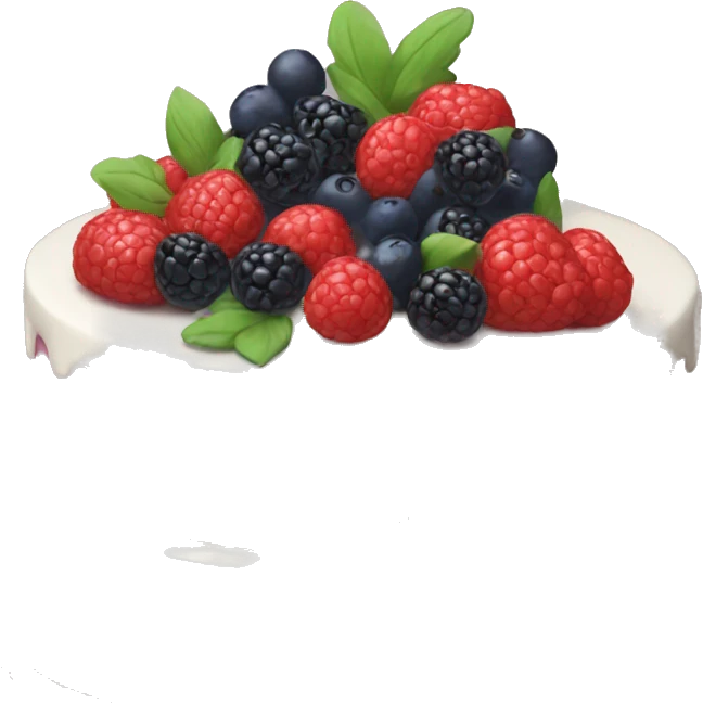 Wedding cake with berries emoji