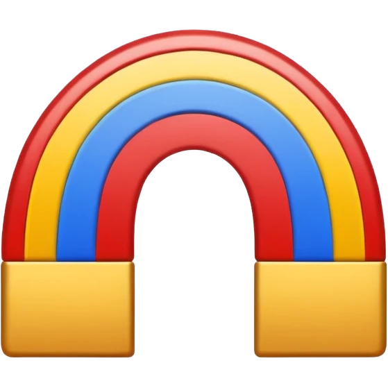 stylized rainbow emoji with arc colored with the German flag colors: black, red, and gold, in that order emoji