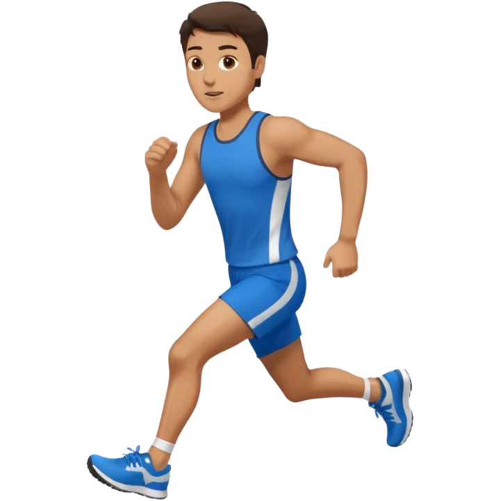 brunette man runs emoji