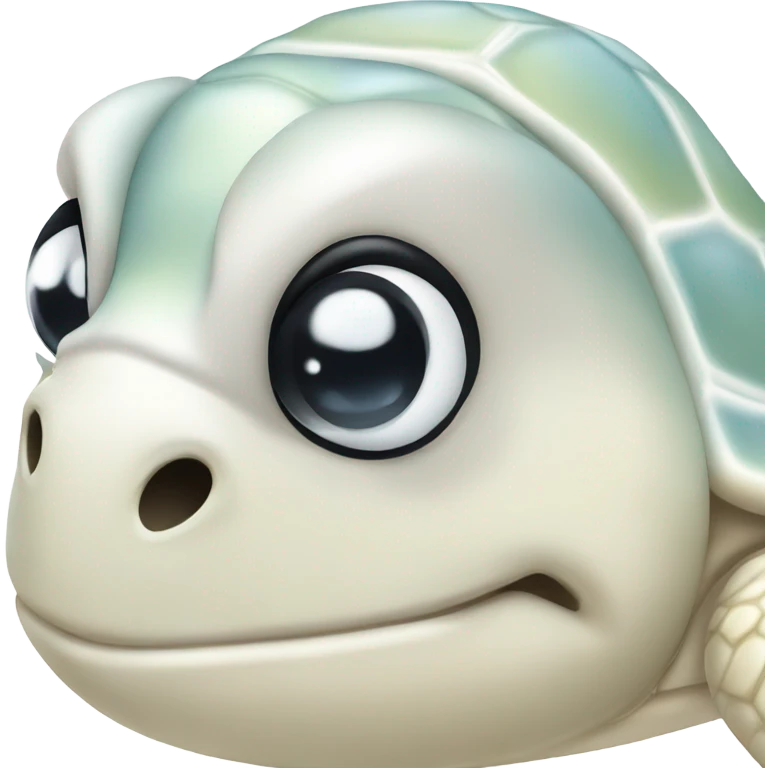 White Pastel sea turtle emoji