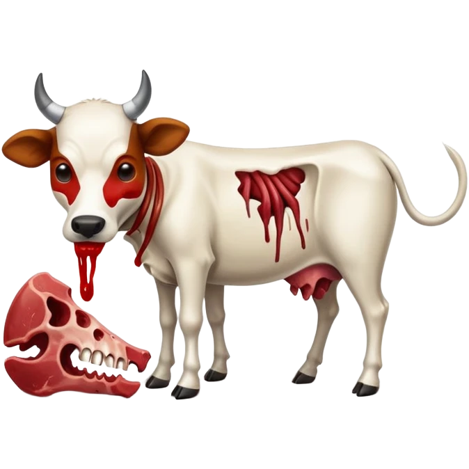 dog eating a cow  emoji