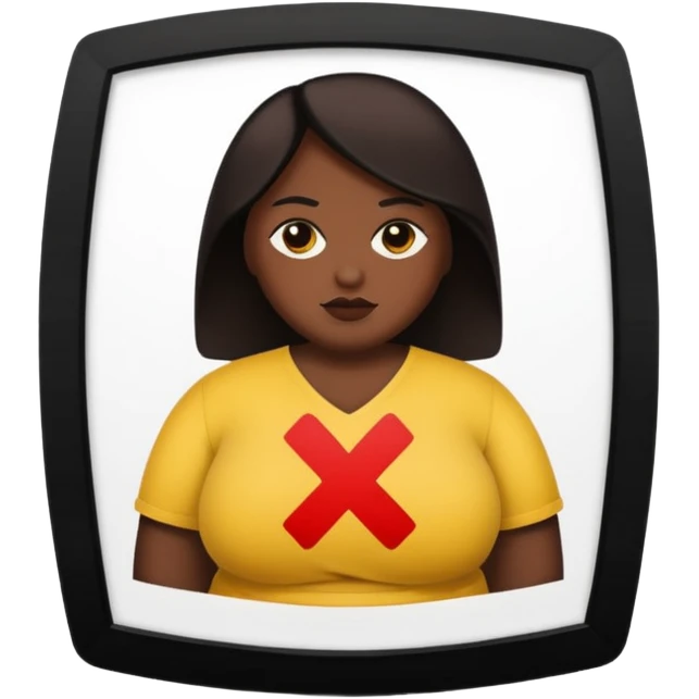 No pero que sea un aviso que tenga el símbolo prohibido gordas emoji