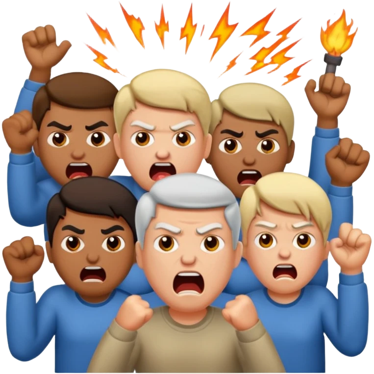angry mob emoji