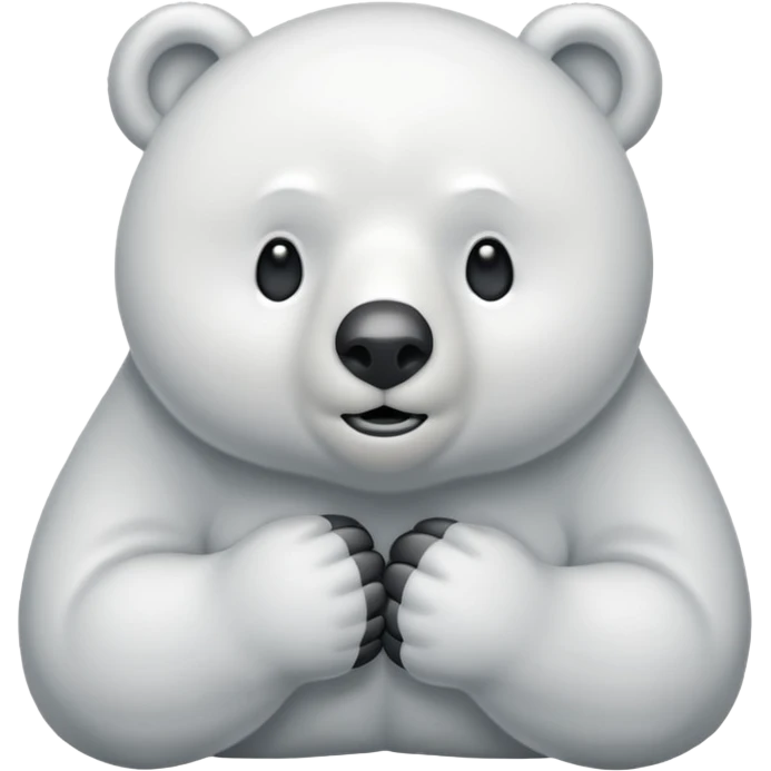un ours polaire cagoulé emoji