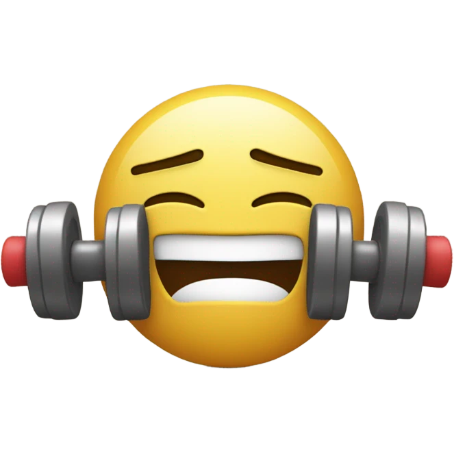 Winky face lifting weights  emoji