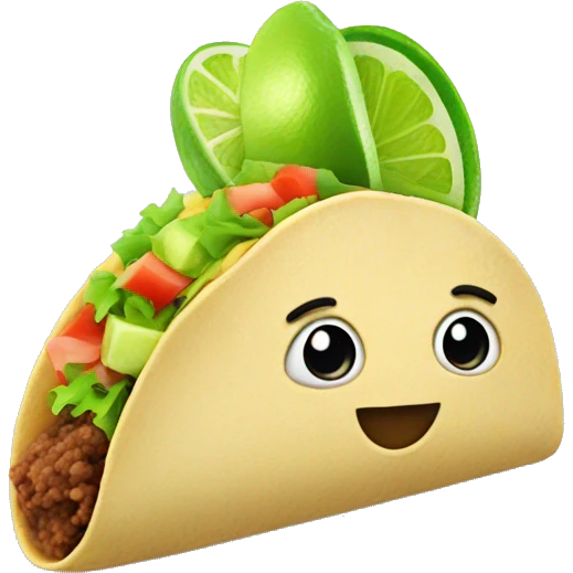 taco with lime emoji