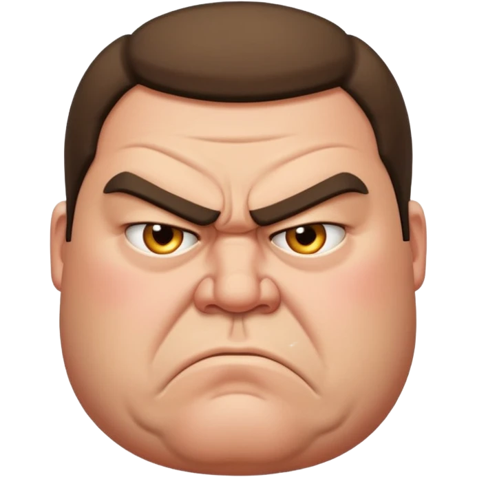 Fat angry man emoji