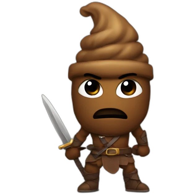 Poop that is a warrior emoji