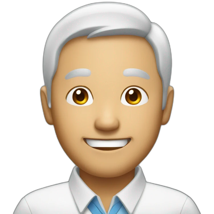 asian 50years man smile emoji