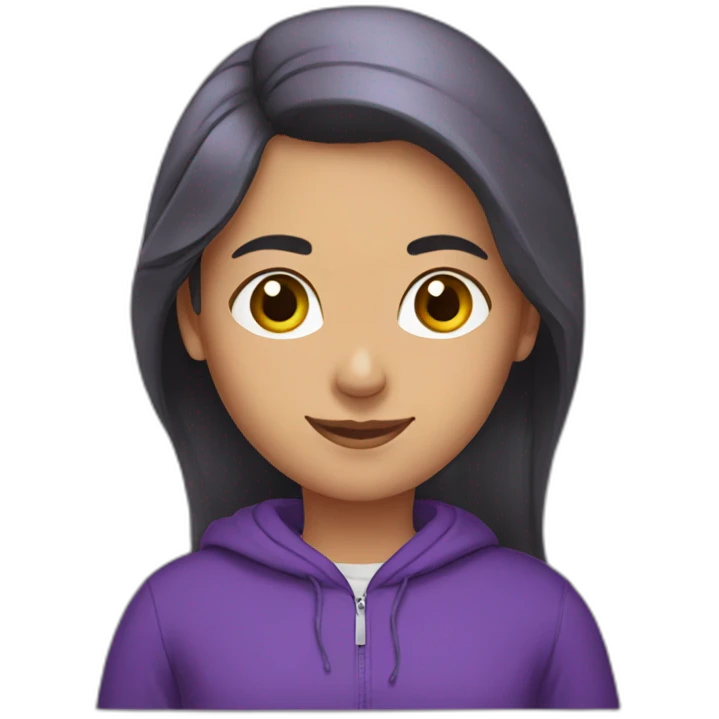 Armenian women in purple sweatshirt and congratulating  emoji