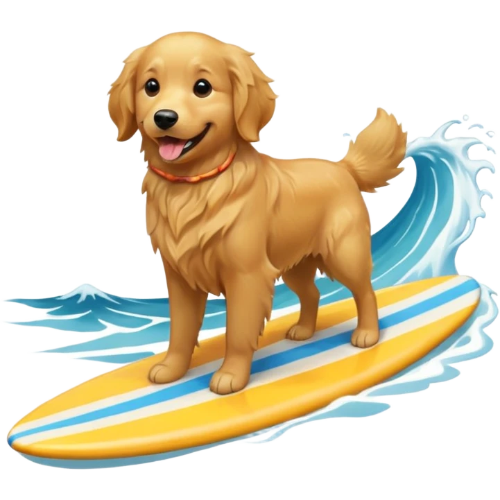 dog on surf emoji