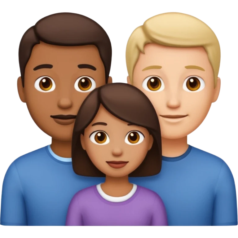 Make a family emoji, 3 people emoji