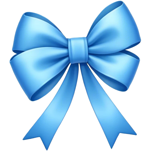Blue bow emoji