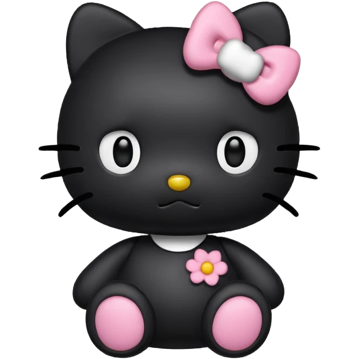 Black hello kitty  emoji