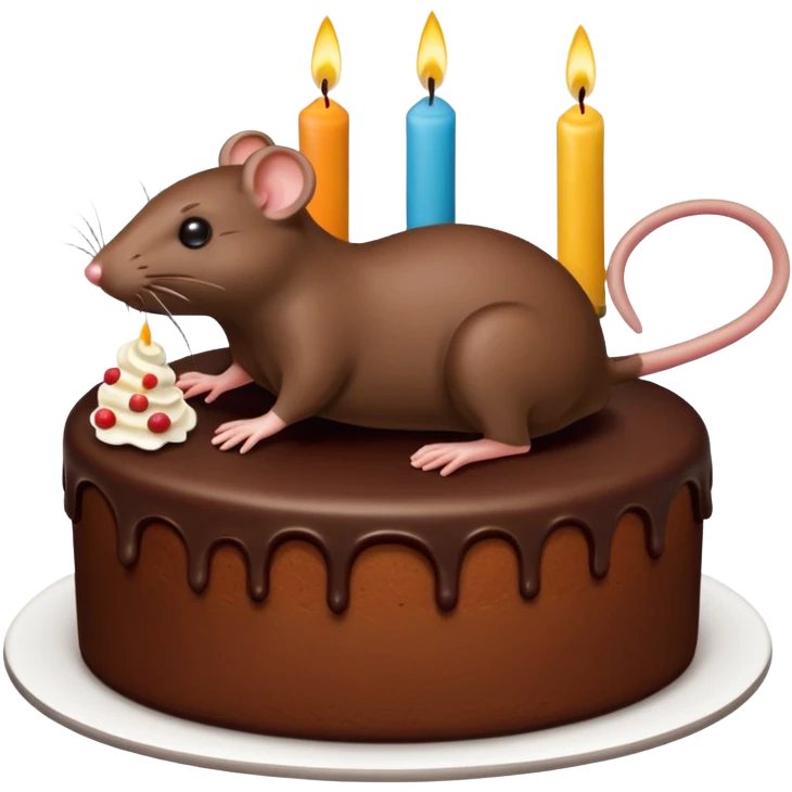 Rat cake  emoji