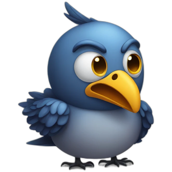 Small evil smiling bird emoji