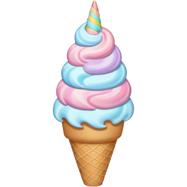 Unicorn ice cream cone emoji